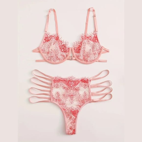 Pink Bra And Panty Set NWT - Picture 1 of 5